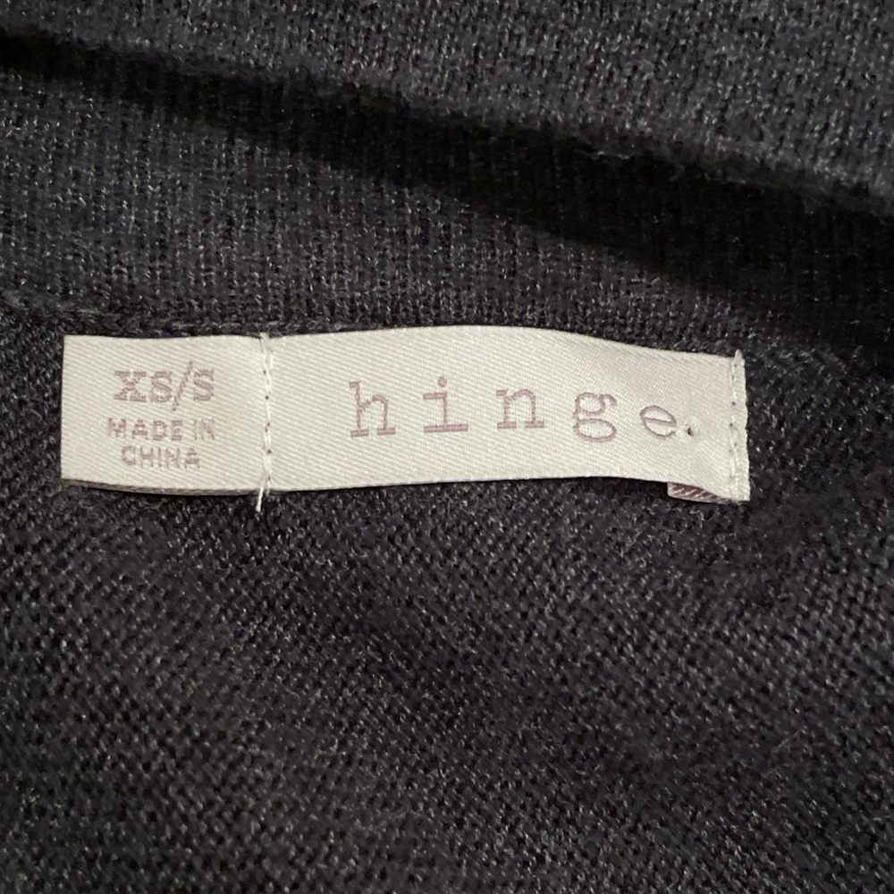 Hinge Oversized Cotton Blend V-neck striped Vest Academia Preppy S - Picture 3 of 9